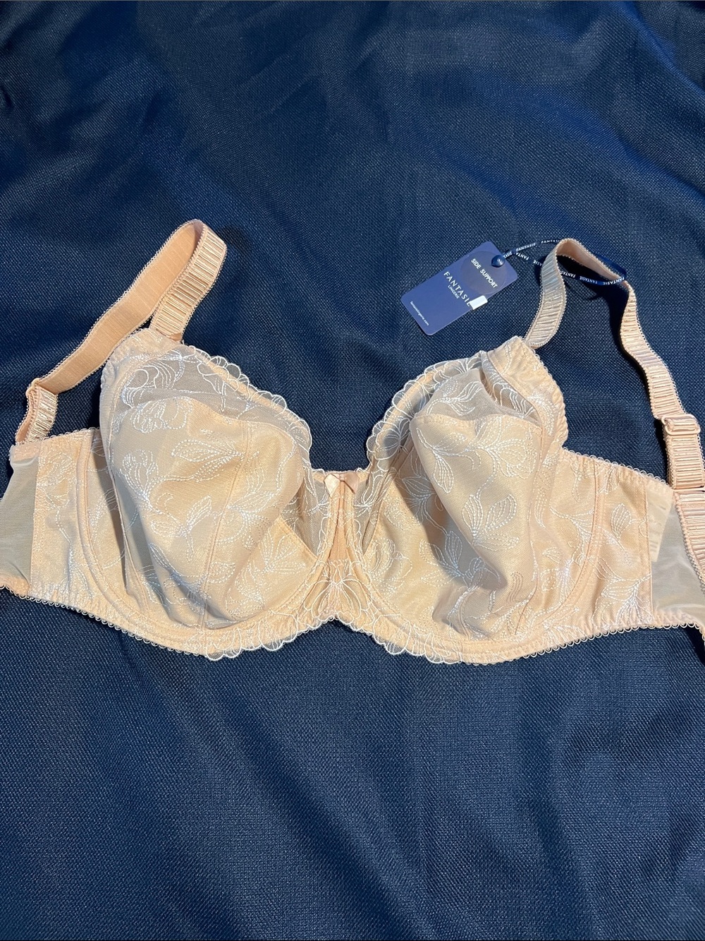 Fantasie Light Beige Embroidered Underwire Bra Size 30M 1005266